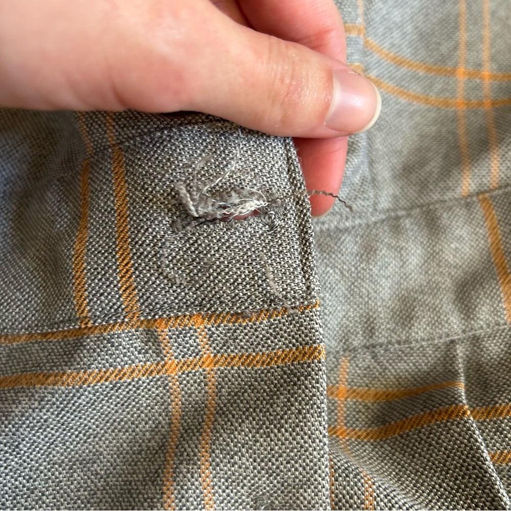 Gianni Bini Gray and Orange Plaid Dress - Picture 10 of 10